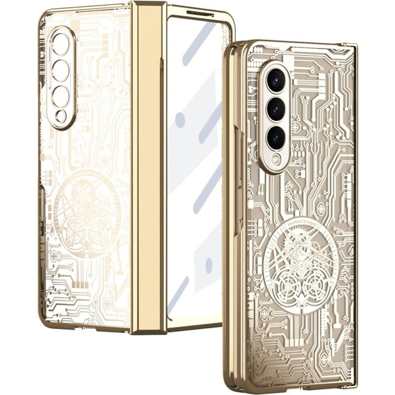 Etui do Samsung Galaxy Z Fold 4 5G, Mechanical Legend, złote