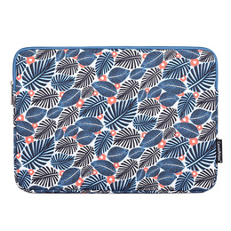 Etui na Laptopa 13" z Motywem Liści – Lekka i Stylowa Ochrona - Niebieskie