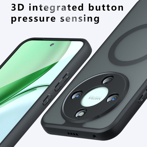 Etui do Honor Magic 8 Lite, Matt Case, do MagSafe, czarne