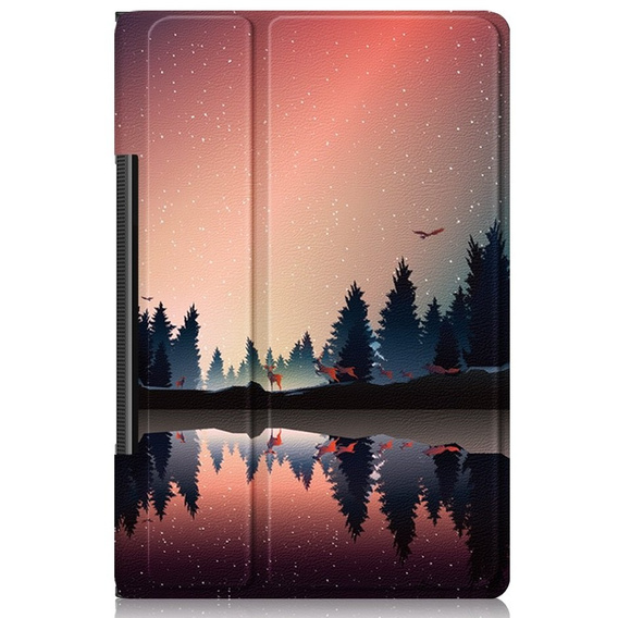 Etui do Lenovo Yoga Tab 11 2021 YT-J706X J706 F/L, Drzewa nad jeziorem