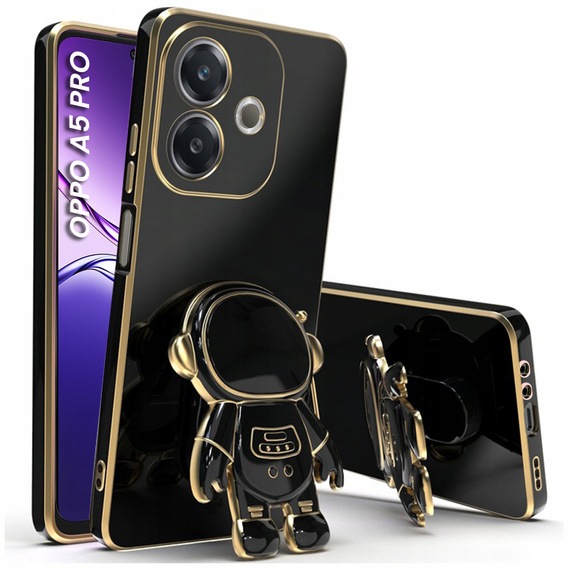 Etui do Oppo A5 Pro 5G, Astronaut, czarne