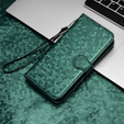 Etui z klapką do Motorola Moto G56 5G, Wallet Rhombus, zielone