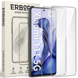 2x Szkło Hartowane do Xiaomi 11T/11T Pro, ERBORD 9H Hard Glass, szybka