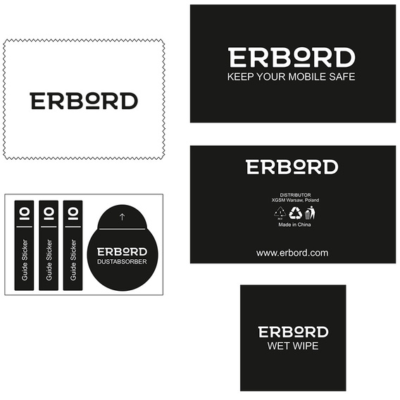 2x Szkło Hartowane do Samsung Galaxy A70, ERBORD 9H Hard Glass, szybka