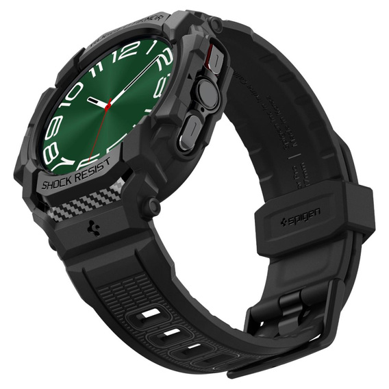 Pasek z Etui Spigen do Galaxy Watch Ultra 47mm (2025 / 2024), Rugged Armor Pro, czarny