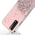 Etui do Huawei P Smart 2021/Y7A, Glittery, różowe