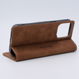 Etui do iPhone 15 Pro, ERBORD Vintage portfel z klapką, brązowe