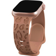 Pasek Silikonowy do Apple Watch 1/2/3/4/5/6/7/8/9/10/11/SE 38/40/41/42mm, Leopard, Brązowy
