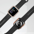 2w1 Etui + Szkło Hartowane do Apple Watch 4/5/6/SE 44mm, Różowe Złoto