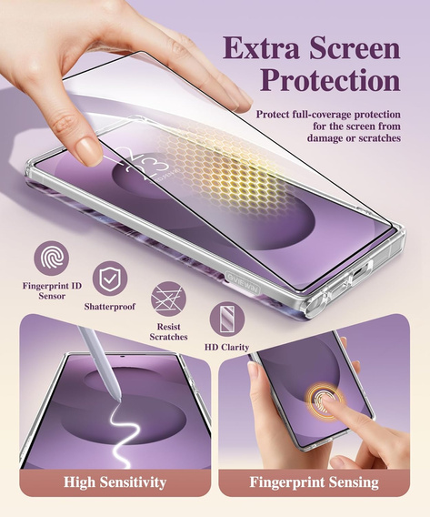 Etui GVIEWIN do Samsung Galaxy S25 Ultra – Quicksand/Purple