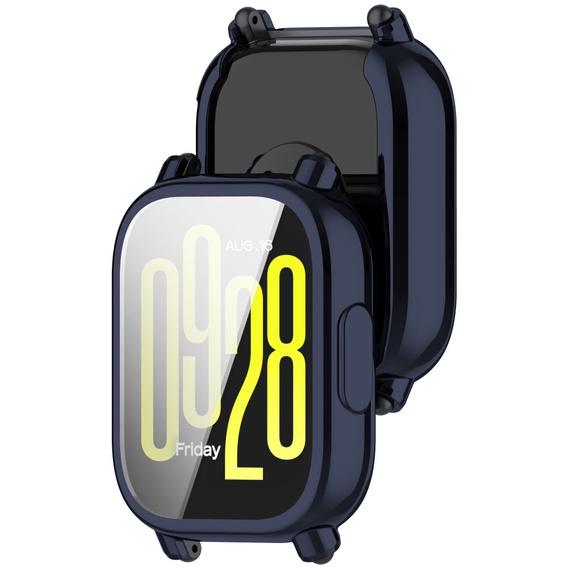 2w1 Etui z Osłoną na ekran do Xiaomi Redmi Watch 5 Lite, Granatowe