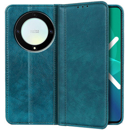 Etui do Honor Magic 5 Lite 5G, Wallet Litchi Leather, zielone