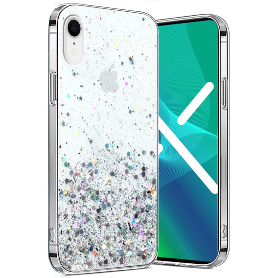 Etui do iPhone XR, Glittery, przezroczyste