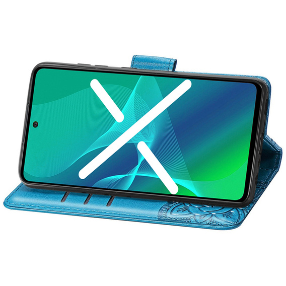 Etui z klapką do Samsung Galaxy M33, Butterfly, niebieskie