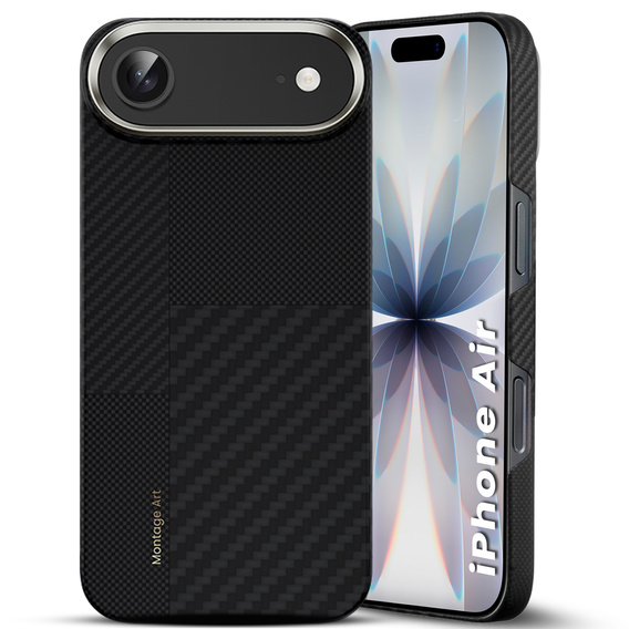 Etui Benks Montage Magnetic Armor Air Kevlar (600D/1500D) z metalową ramką MB68 do iPhone Air – czarny