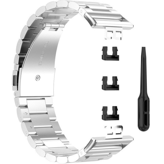 Bransoleta pasek Stainless do Huawei Watch Fit - Srebrny
