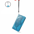 Etui z klapką do Motorola Edge 50 Ultra, Butterfly, niebieskie