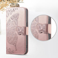 Etui z klapką do Xiaomi Redmi 15C 4G/LTE, Butterfly, różowe rose gold