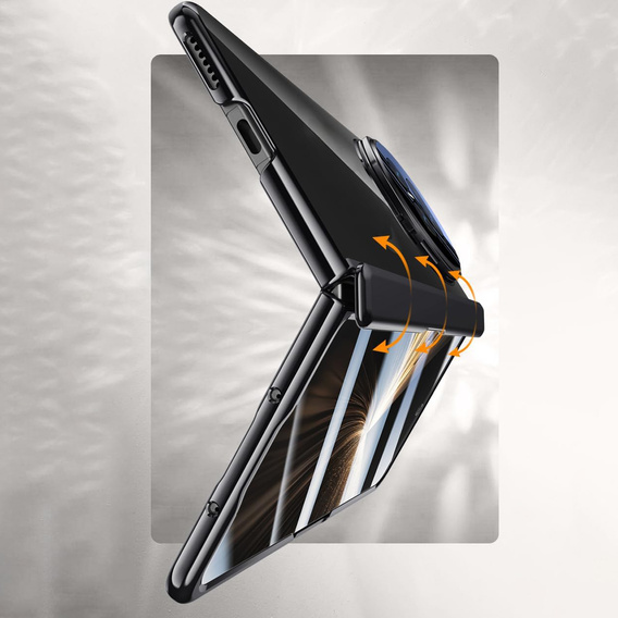 Etui do Honor Magic V5 5G, Dual Glass, do Magsafe, czarne