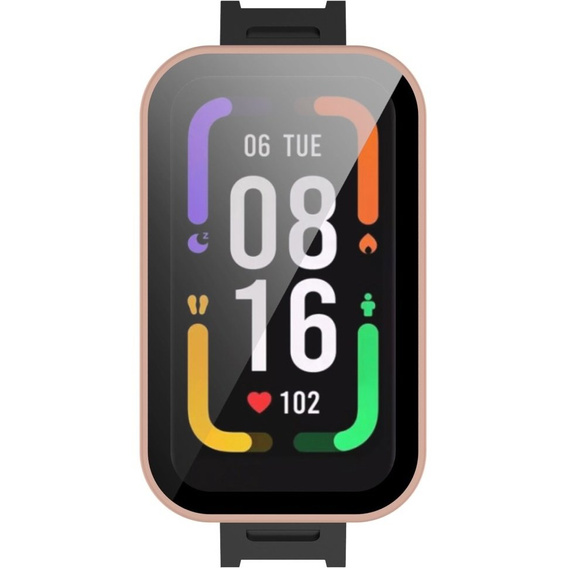 2w1 Etui + Szkło Hartowane do Xiaomi Redmi Smart Band Pro, Różowe