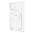 Zestaw Etui Silicone Mag Cover do iPhone 14, czerwone + szkło