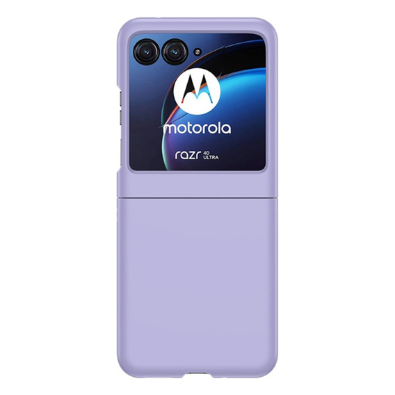 Etui PC Case do Motorola Razr 40 Ultra 5G, ze szkłem na ekran, fioletowe