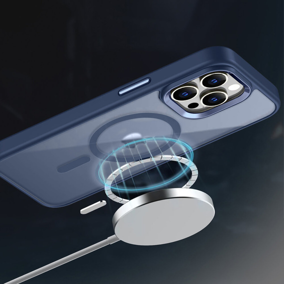 Etui do iPhone 15 Pro Max, MagColor do MagSafe, granatowe
