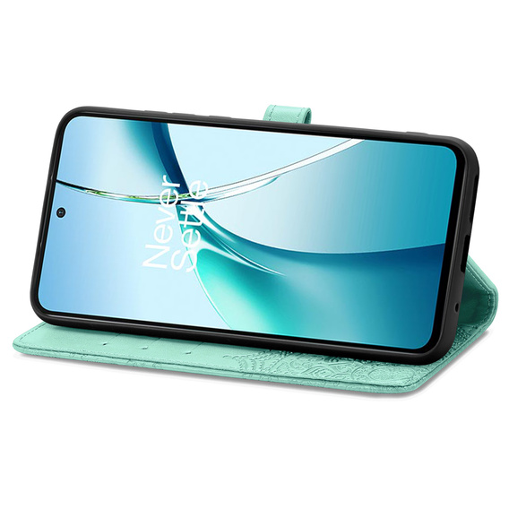 Etui portfelowe z motywem kwiatowym do Motorola Moto G86 5G – Zielone
