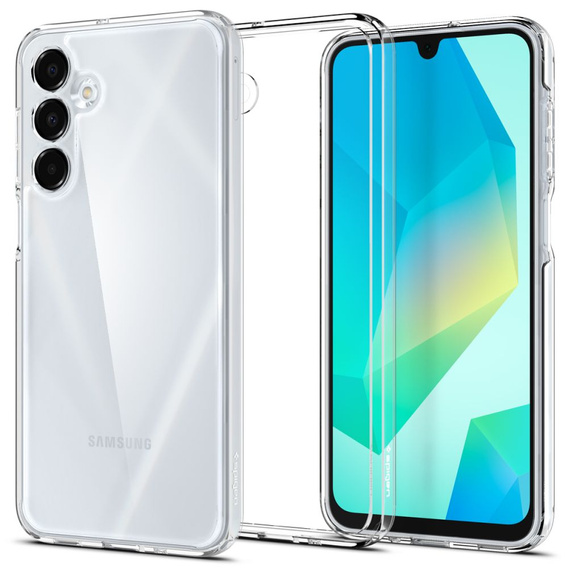 Etui Spigen do Samsung Galaxy A16 4G/5G, Ultra Hybrid, przezroczyste + Szkło