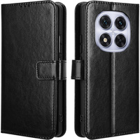 Etui z klapką do Xiaomi Redmi Note 14 Pro+, Crazy Horse Wallet, czarne