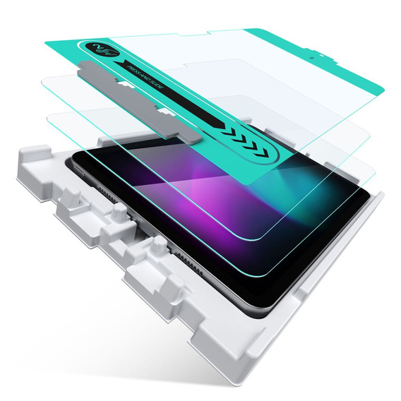 Szkło Hartowane ESR do iPad Pro 13" 2024 (7 gen.), z ramką do montażu (2 sztuki)