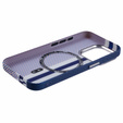 Etui do iPhone 13 Pro Max, Carbon Fiber MagSafe, niebieskie