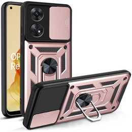 Etui pancerne do Oppo Reno8 T, CamShield Slide, różowe