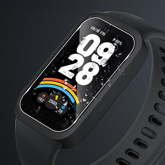 2x Szkło Hartowane ERBORD do Xiaomi Smart Band 9 Active, z ramką do montażu