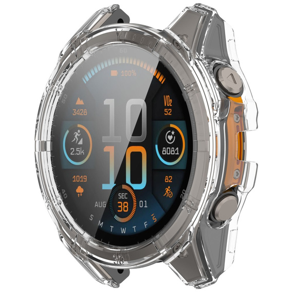 2w1 Etui + Szkło Hartowane do Garmin Fenix 8 51mm, Przezroczyste