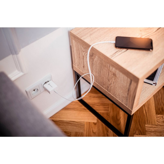 Forcell F-Energy TFK‑TC‑45WPD – Szybka ładowarka sieciowa USB-C 45 W QC4.0/PD - Biała
