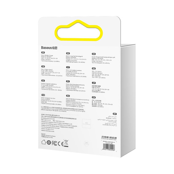 Baseus ładowarka indukcyjna Digital LED 15 W - Czarna