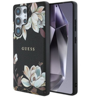 Etui GUESS do Samsung Galaxy S25 Ultra, Czarne w kwiaty