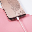 Etui z klapką do Samsung Galaxy S24 FE, Butterfly, różowe rose gold