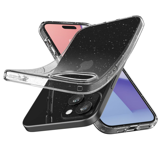 Etui Spigen do iPhone 15, Liquid Crystal, Przezroczyste