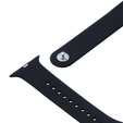 Pasek Silikonowy do Apple Watch 1/2/3/4/5/6/7/8/9/10/11/SE Ultra 1/2/3 42/44/45/46/49mm, Czarny