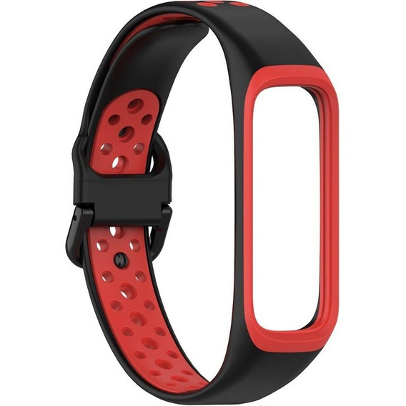 Pasek Silikonowy do Samsung Galaxy Fit 2 SM-R220, Czarny / Czerwony