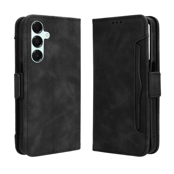 Etui z klapką do Samsung Galaxy A17 5G, Card Slot, czarne