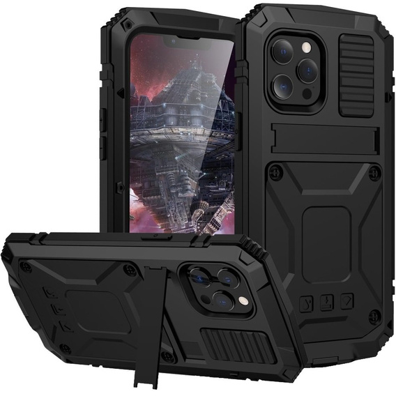 Etui pancerne do iPhone 12 Pro Max, R-JUST, czarne