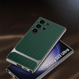 Etui do Samsung Galaxy S23 Ultra, GKK Woven Leather, zielone