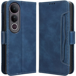 Etui z klapką do Vivo V50 Lite 4G / 5G, Card Slot, granatowe