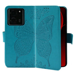 Etui z klapką do Xiaomi 13T / 13T Pro, Butterfly, niebieskie