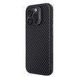Etui do iPhone 16 Pro, pancerne Nillkin, Carbon Fiber, do Magsafe, czarne