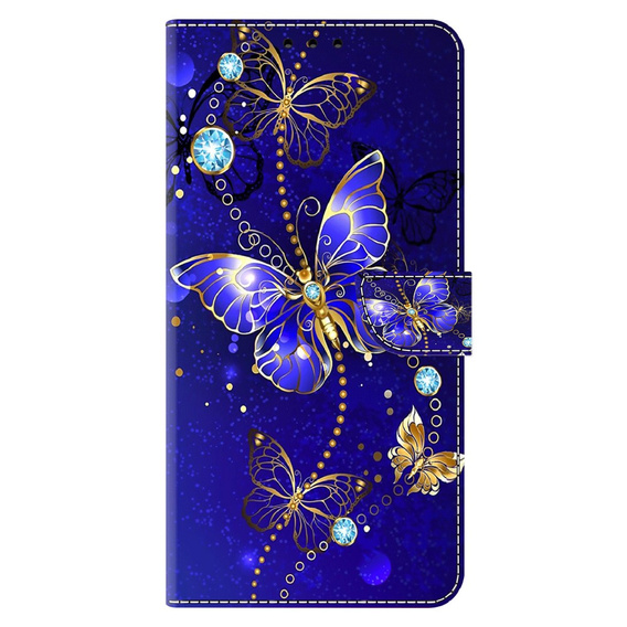 Etui z klapką do Xiaomi Redmi Note 12 4G, Wallet, Butterflies niebieskie