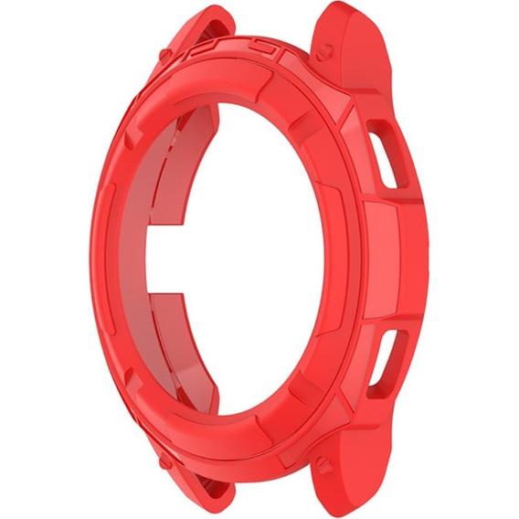Etui z nakładką bezel ring do Samsung Galaxy Watch4 Classic 46mm, Czerwone